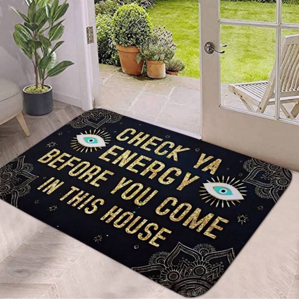 •Check Ya Energy• Graphic Door Mat - Picture 2 of 3
